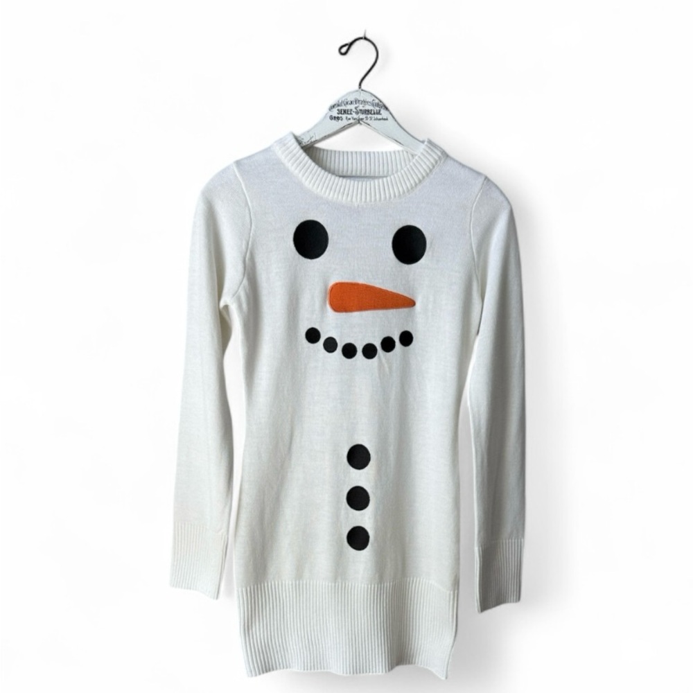 Tipsy Elves Snowman Sweater Dress Without The Scarf Size XS